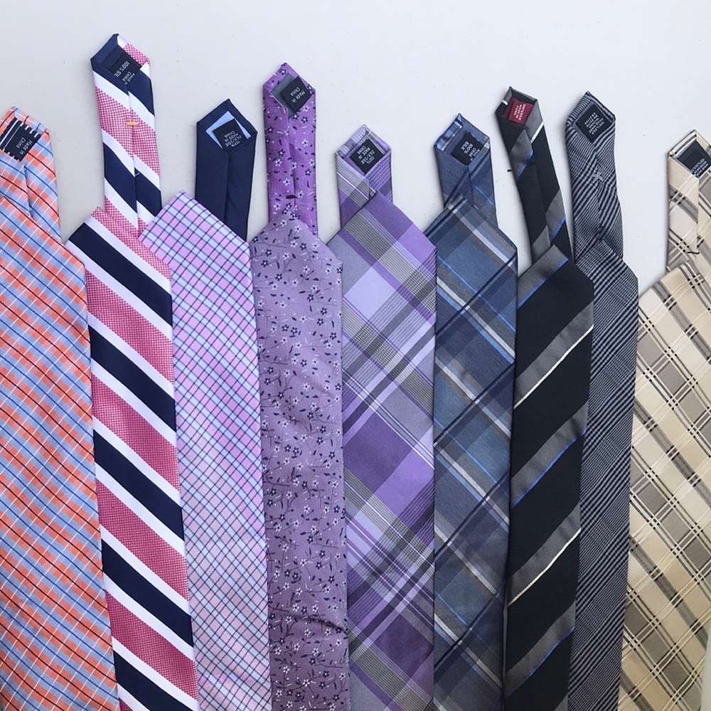Men’s mixed lot of designer brand ties (9 pieces)